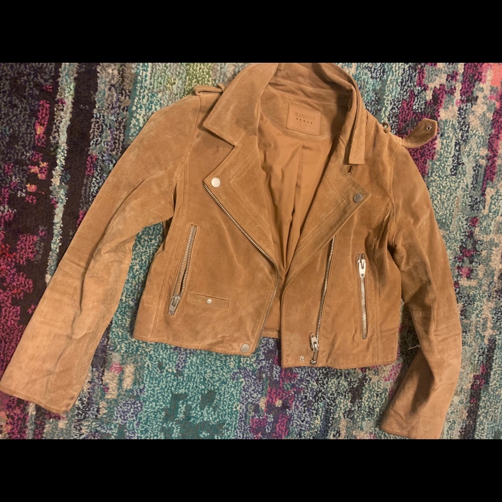 Women’s suede motorcycle jacket